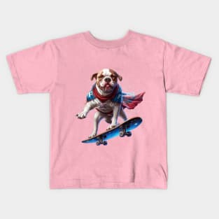 Bulldog the mighty superhero Kids T-Shirt